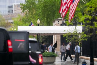 President Donald Trump arrives at the White House after visiting Trump National Golf Club